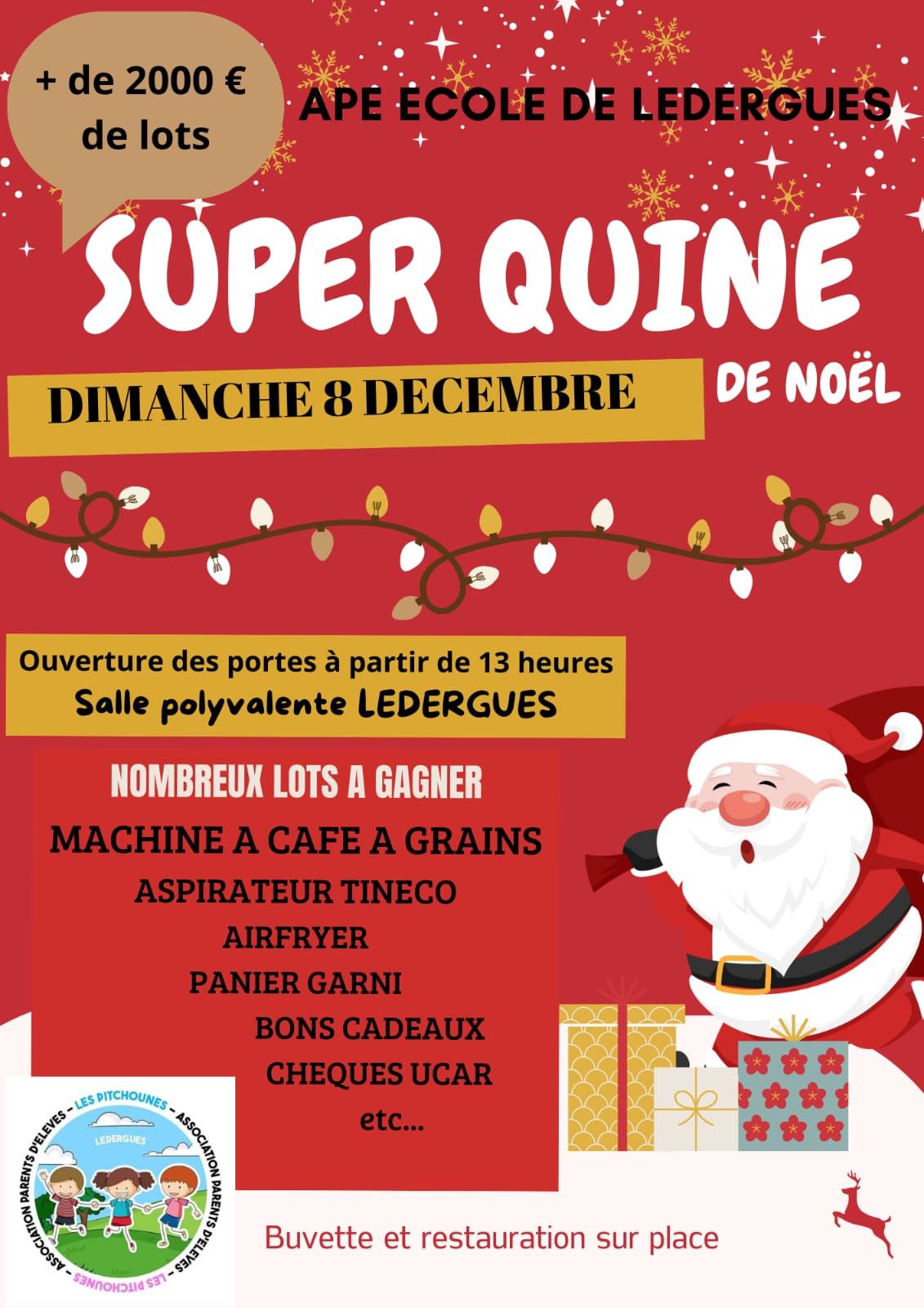Lire la suite à propos de l’article Quine de l’école – dimanche 08.12