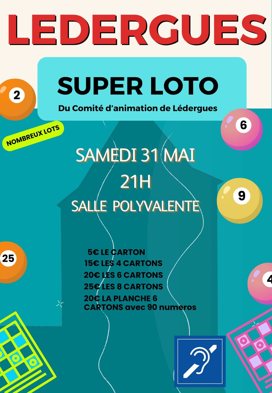 Lire la suite à propos de l’article Loto Comité d’animation de Lédergues