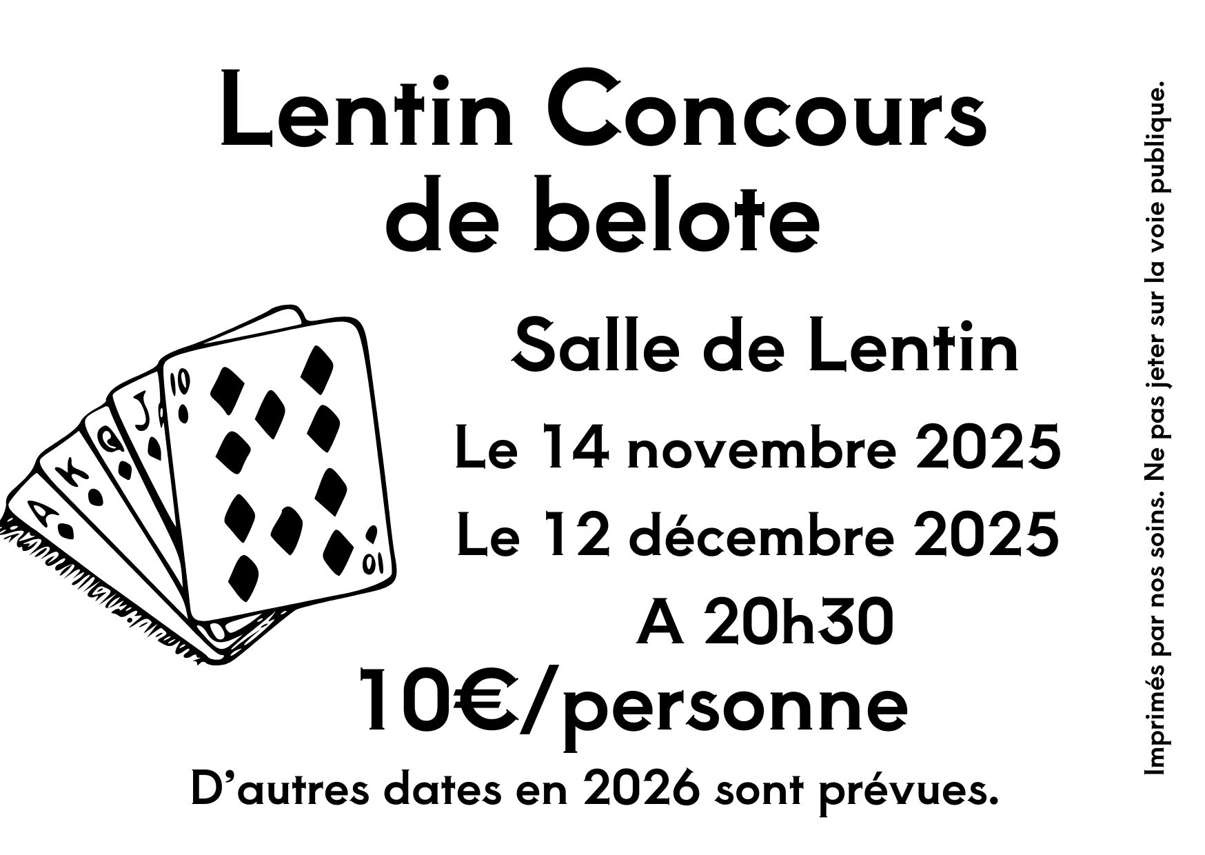 Lire la suite à propos de l’article Concours de belote Lentin